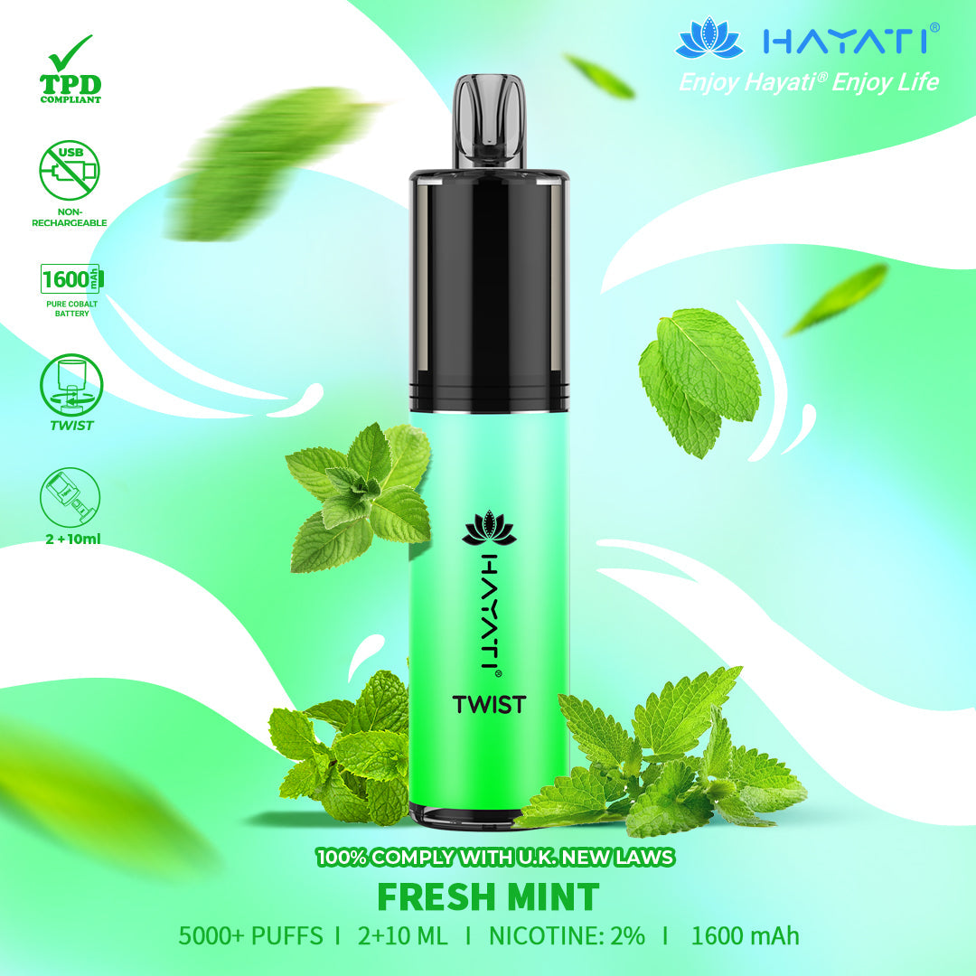 Hayati Twist 5000 Puffs Box of 5 Disposable Vape