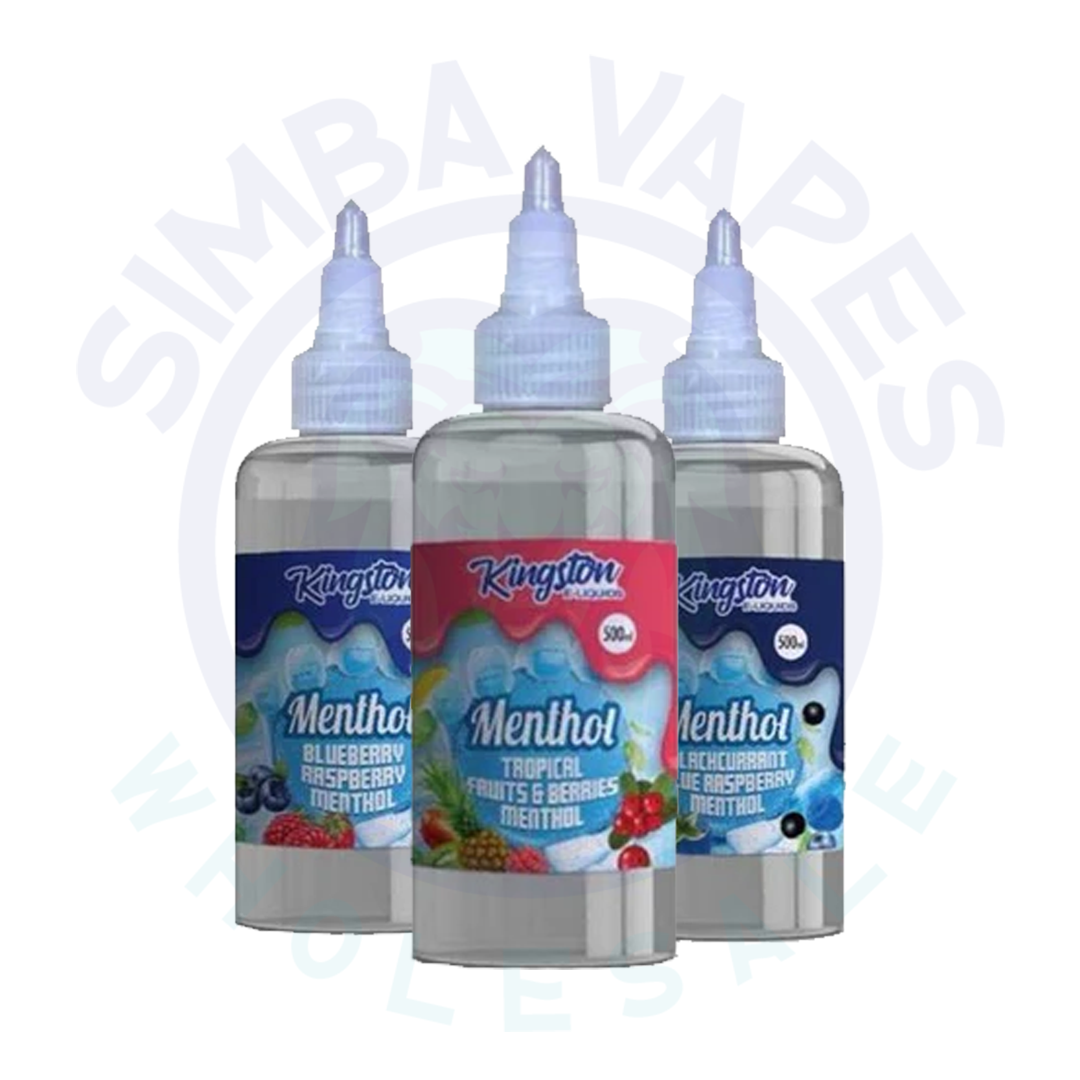 Kingston E-liquids Menthol 500ml Shortfill (Pack Of 10)