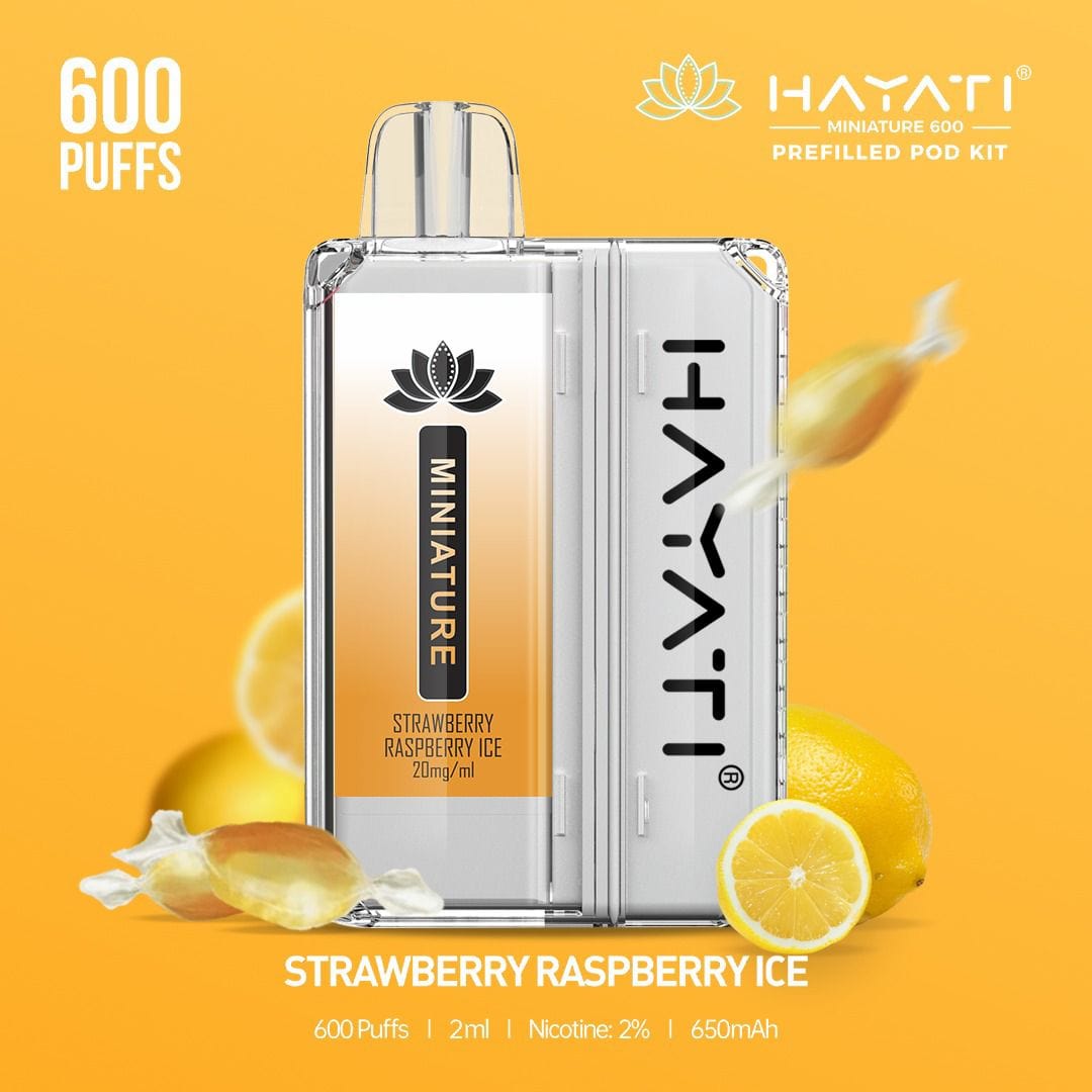 Hayati Miniature 600 Strawberry Raspberry Ice Flavour