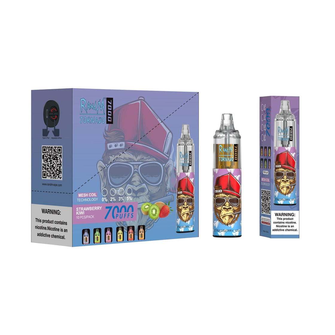 RAndM Tornado 7000 Puffs Disposable Vape (Caja de 10)