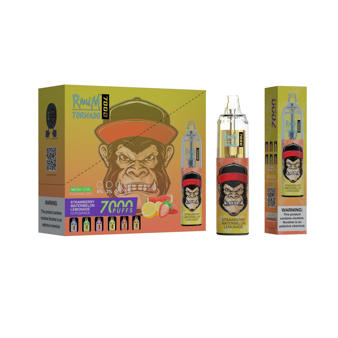 RAndM Tornado 7000 Puffs Disposable Vape (Pack of 10)