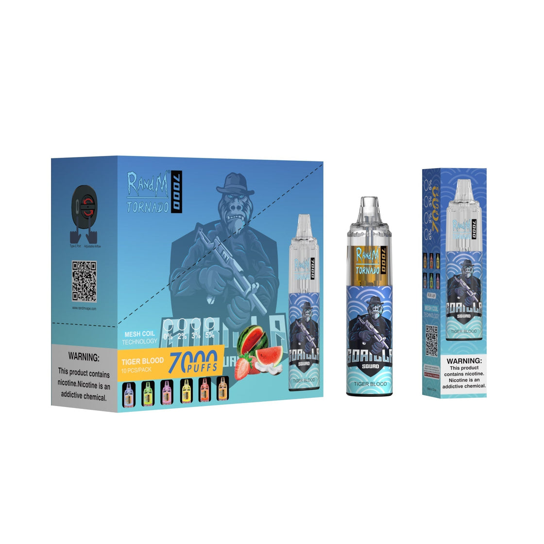 RAndM Tornado 7000 Puffs Disposable Vape (Caja de 10)