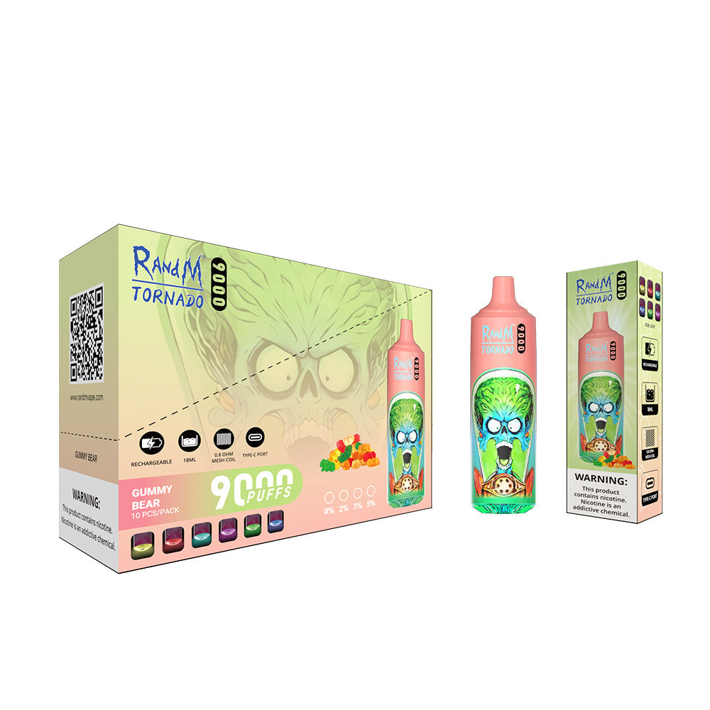 RAndM Tornado 9000 Puffs Disposable Vape (Caja de 10)