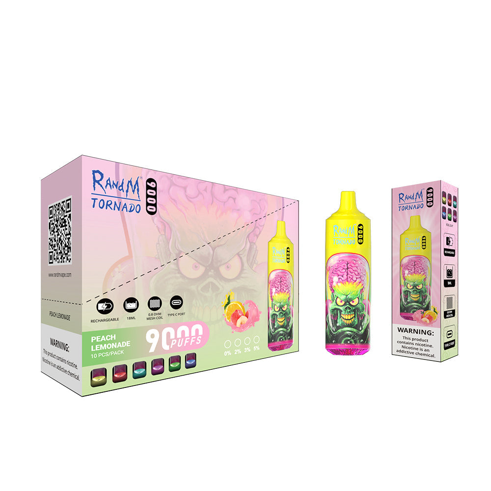 RAndM Tornado 9000 Puffs Disposable Vape (Caja de 10)