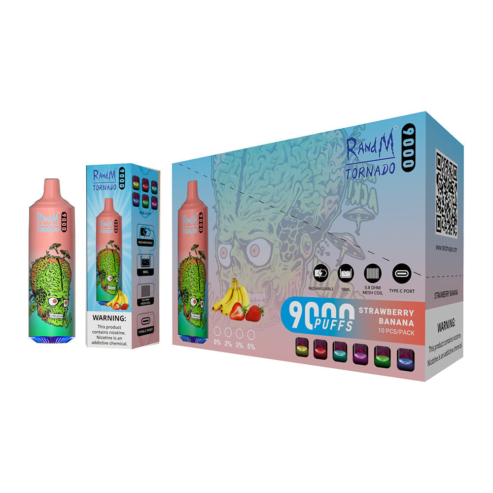 RAndM Tornado 9000 Puffs Disposable Vape (Caja de 10)