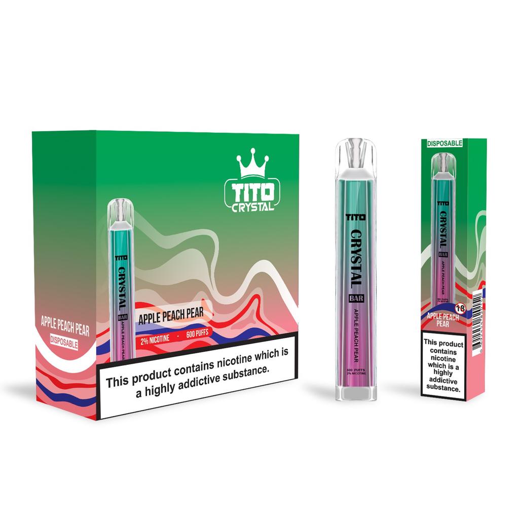 Tito Crystal Bar Vape Pen 600 Puffs (Caja de 10)