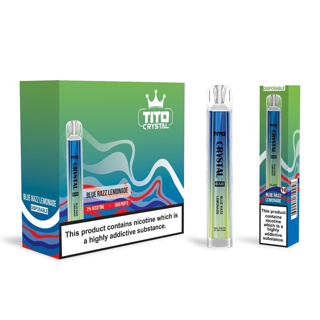 Tito Crystal Bar Vape Pen 600 Puffs (Caja de 10)