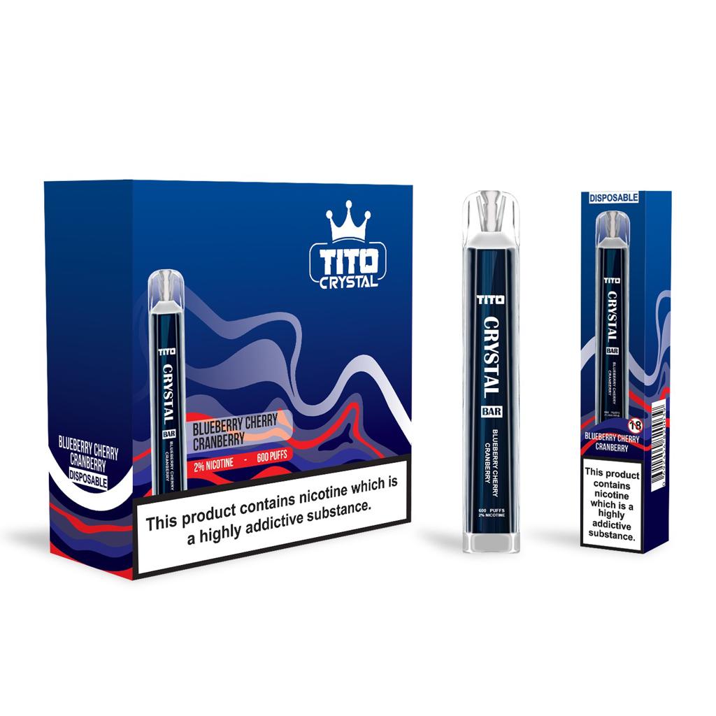 Tito Crystal Bar Vape Pen 600 Puffs (Caja de 10)