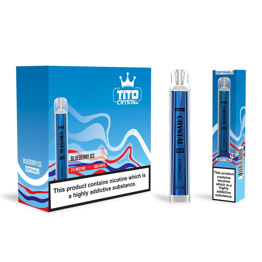 Tito Crystal Bar Vape Pen 600 Puffs (Caja de 10)