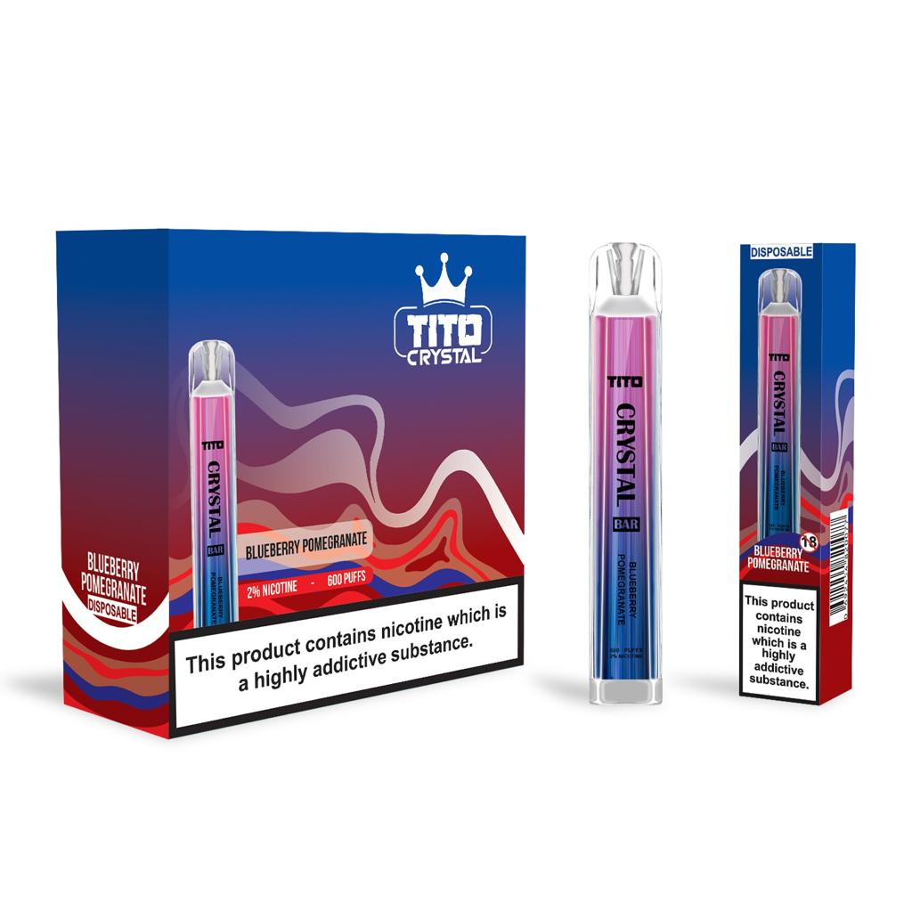 Tito Crystal Bar Vape Pen 600 Puffs (Pack of 10)