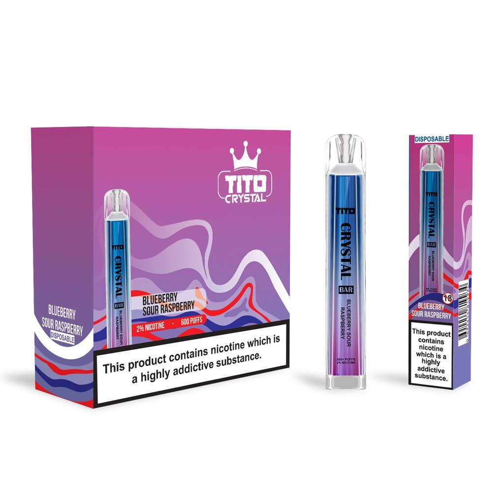 Tito Crystal Bar Vape Pen 600 Puffs (Caja de 10)