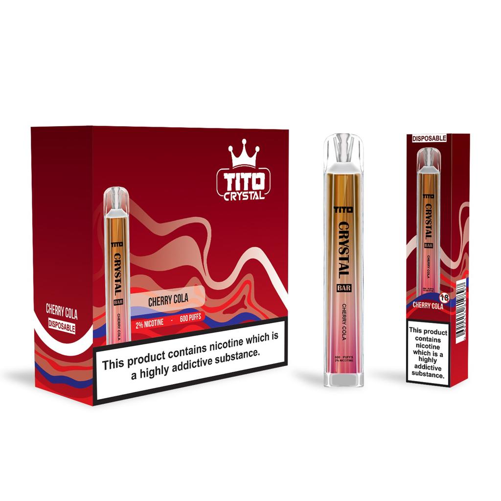 Tito Crystal Bar Vape Pen 600 Puffs (Caja de 10)