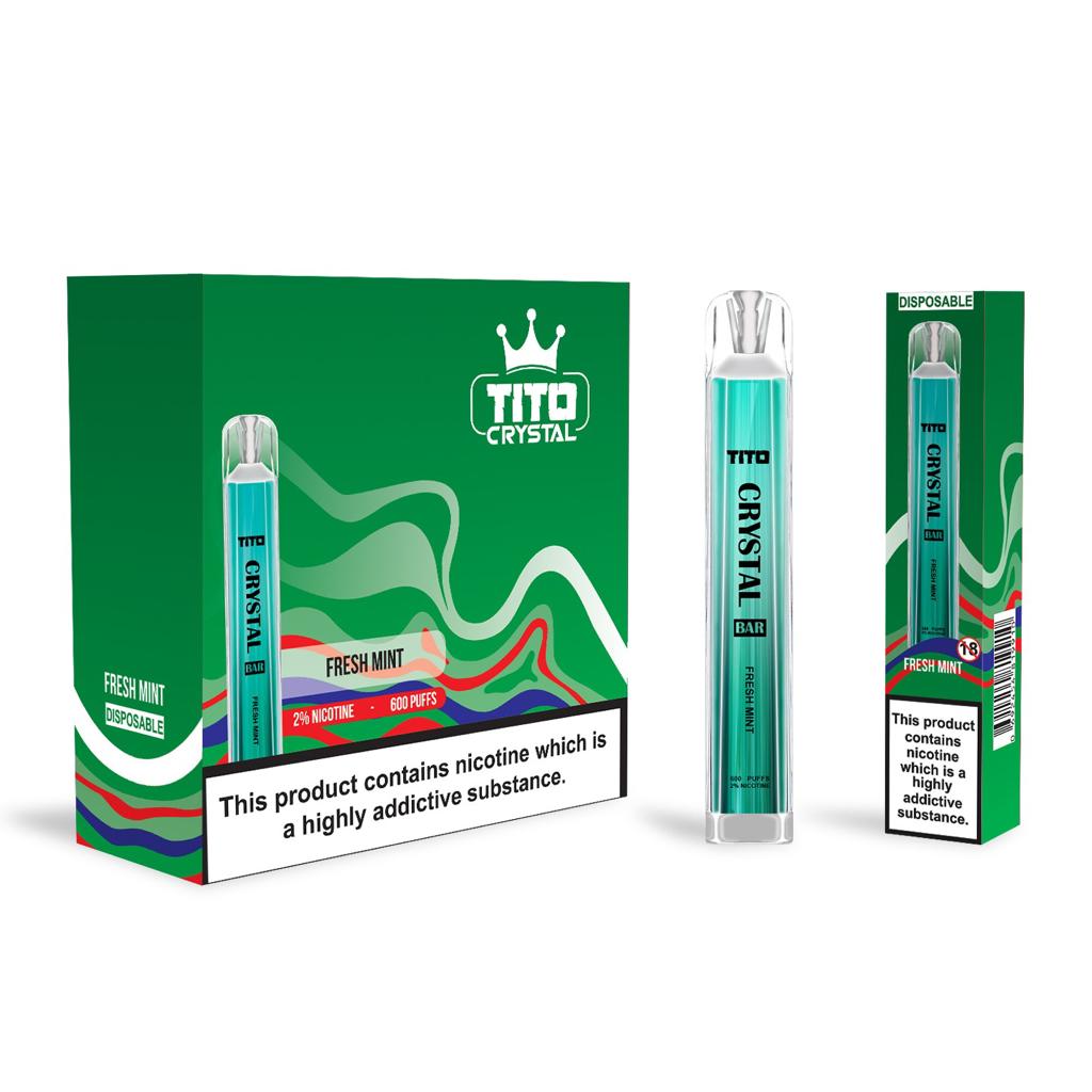 Tito Crystal Bar Vape Pen 600 Puffs (Caja de 10)