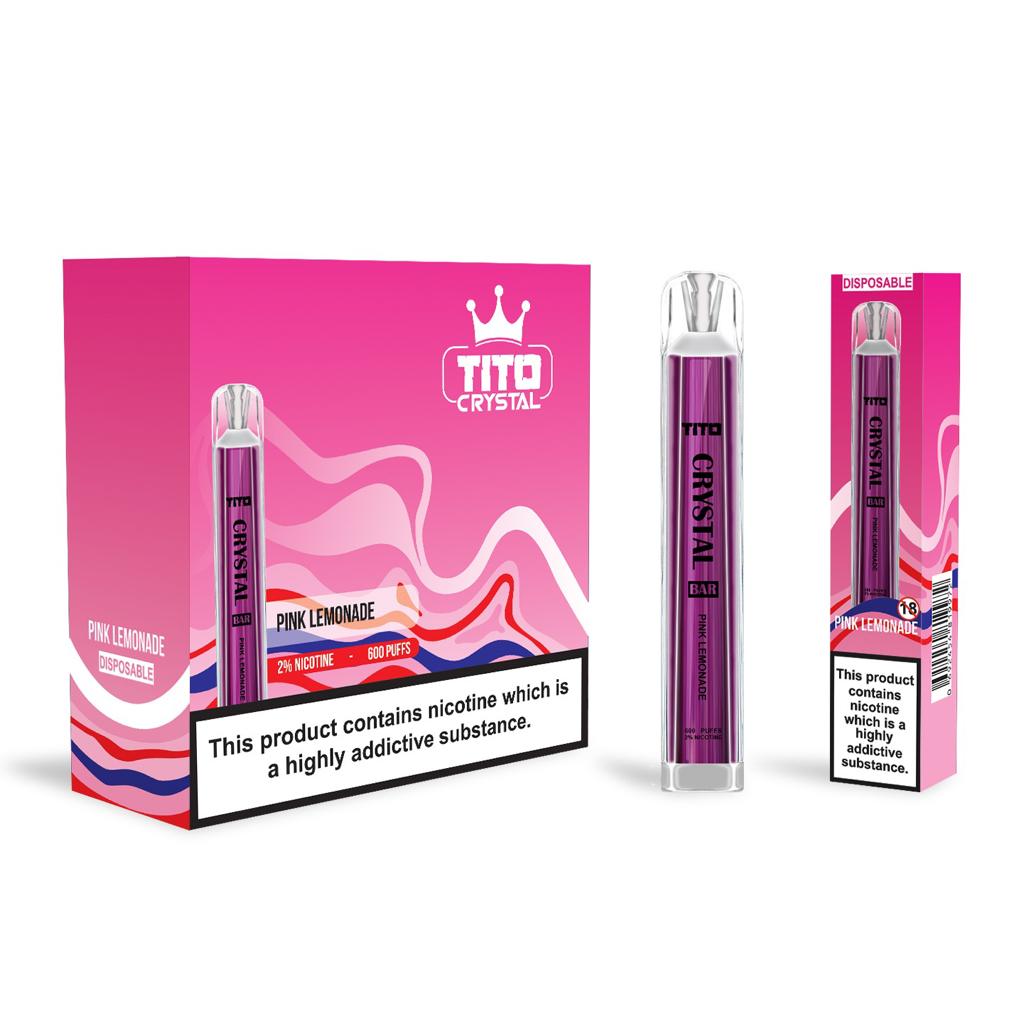 Tito Crystal Bar Vape Pen 600 Puffs (Pack of 10)