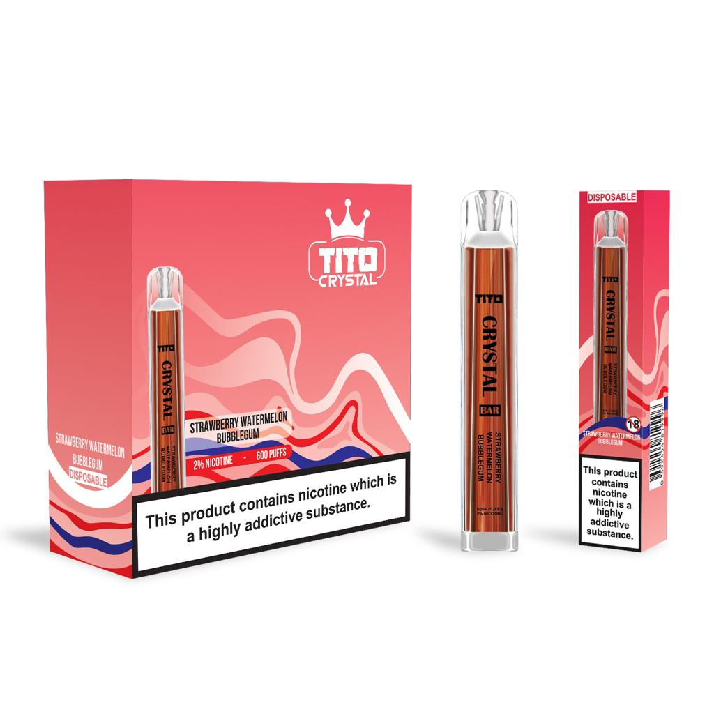 Tito Crystal Bar Vape Pen 600 Puffs (Caja de 10)