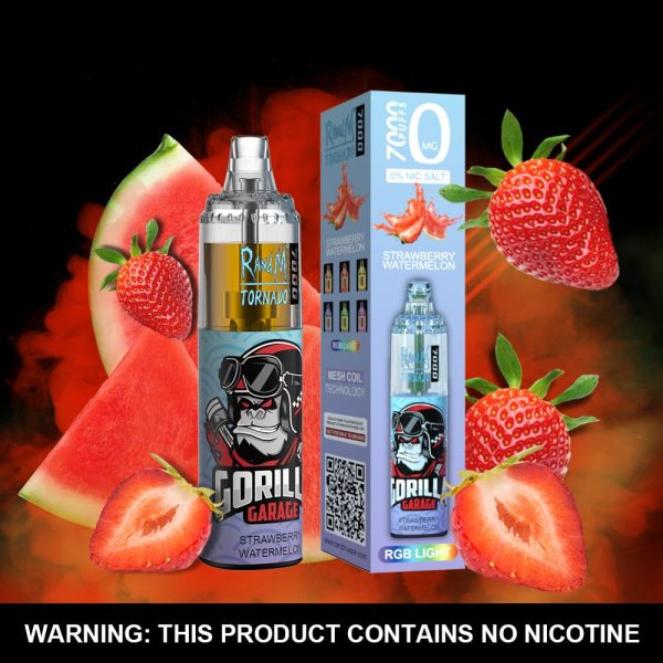 RAndM Tornado 7000 Puffs Disposable Vape - 0% Nicotine (Pack of 10)