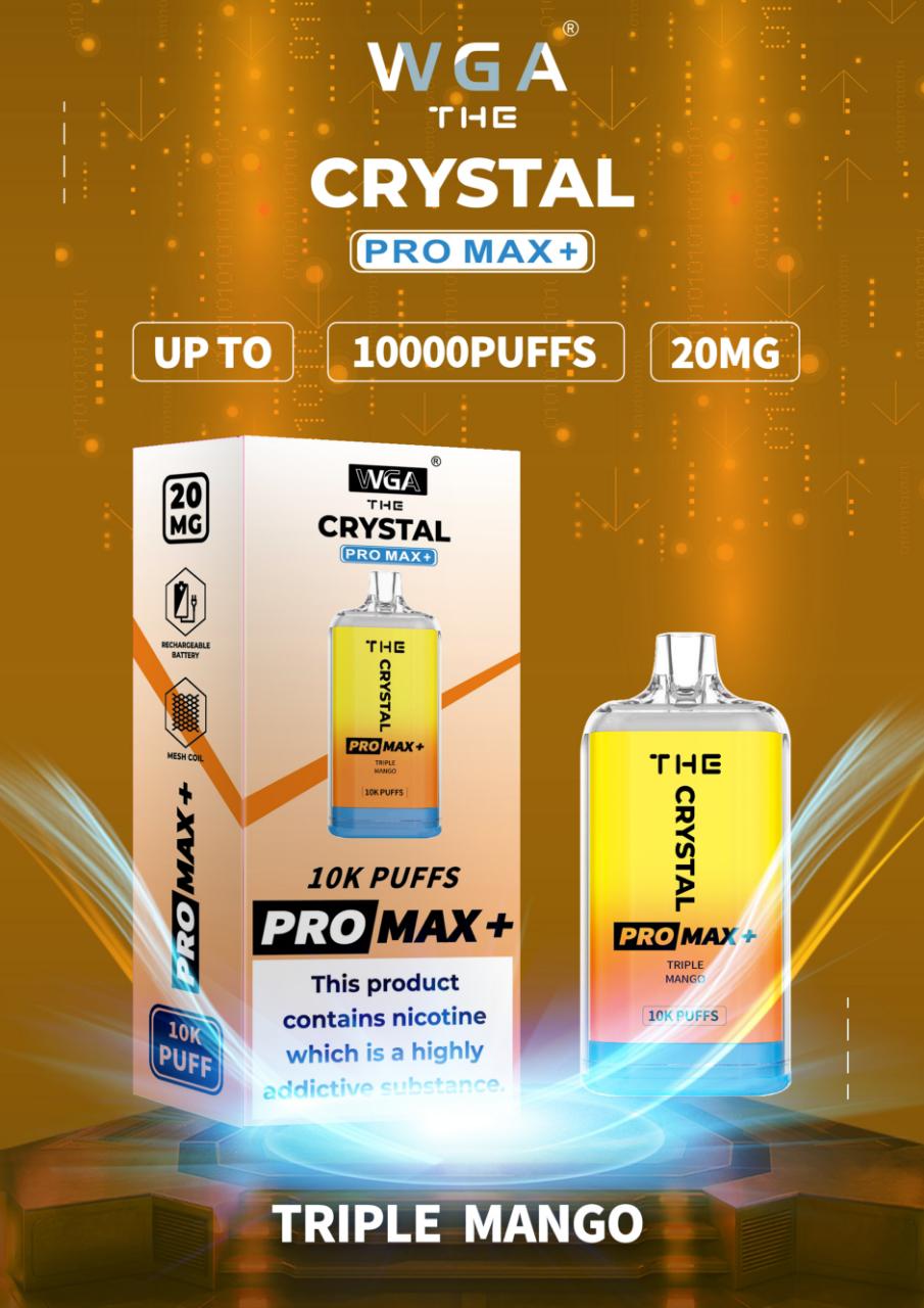 The Crystal Pro Max + 10000 Disposable Vape Pod (Caja de 10)