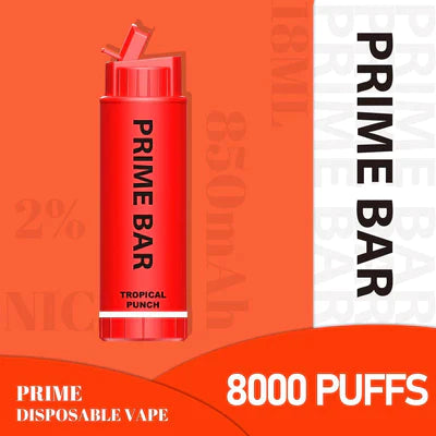 Prime Bar 8000 Disposable Vape Pod Device Pack of 10