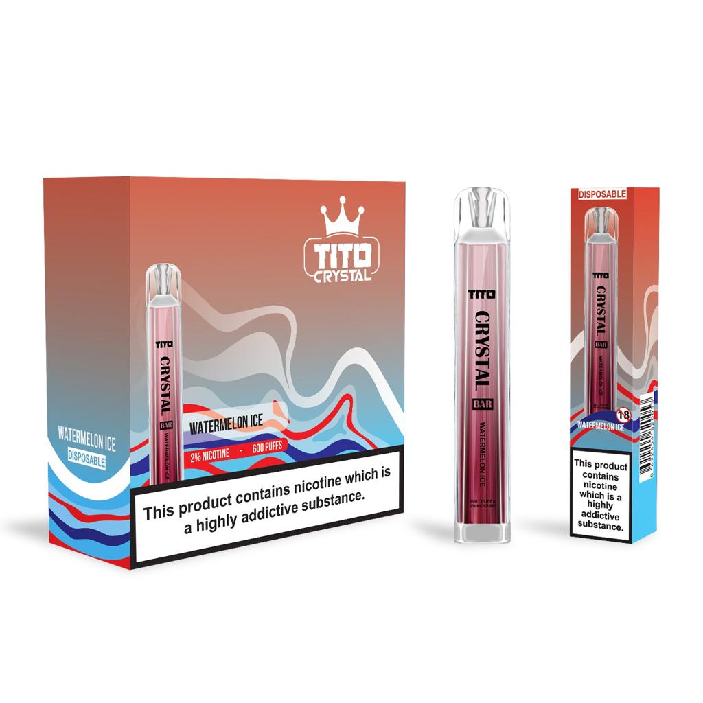 Tito Crystal Bar Vape Pen 600 Puffs (Pack of 10)