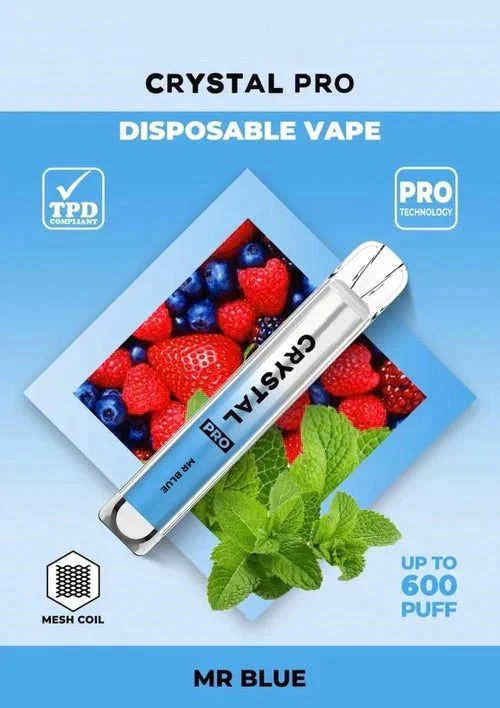 Crystal Pro Bar 600 Puffs Disposable Vape- pack of 10 - simbavapes