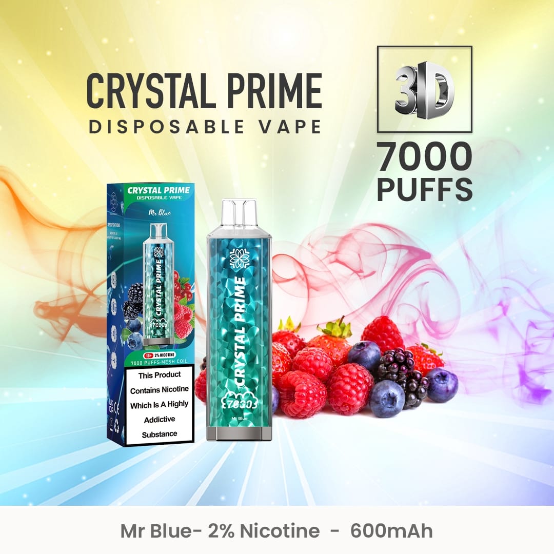 Crystal Prime 7000 Disposable Vape Puff Pod Device (Caja de 10)