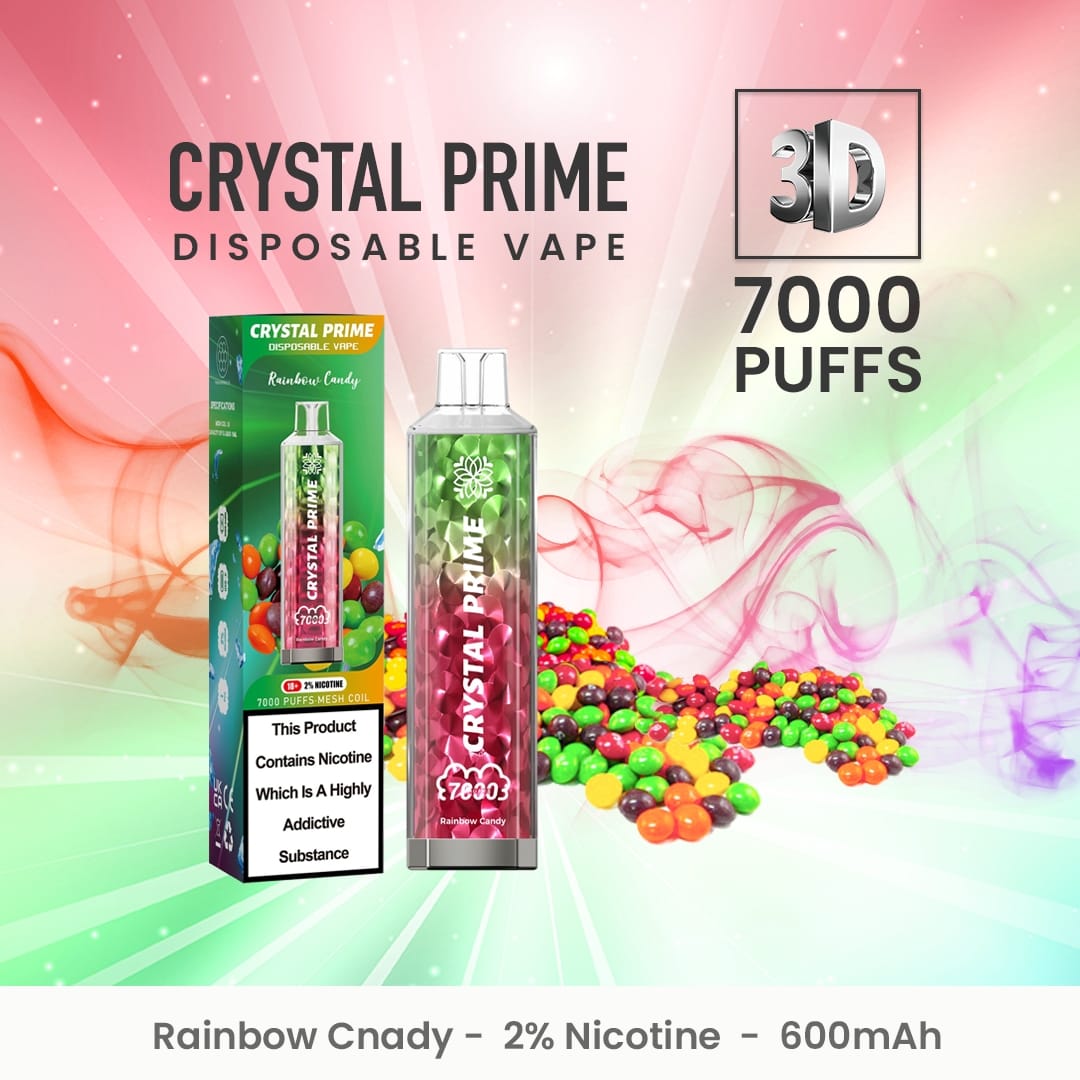 Crystal Prime 7000 Disposable Vape Puff Pod Device (Caja de 10)