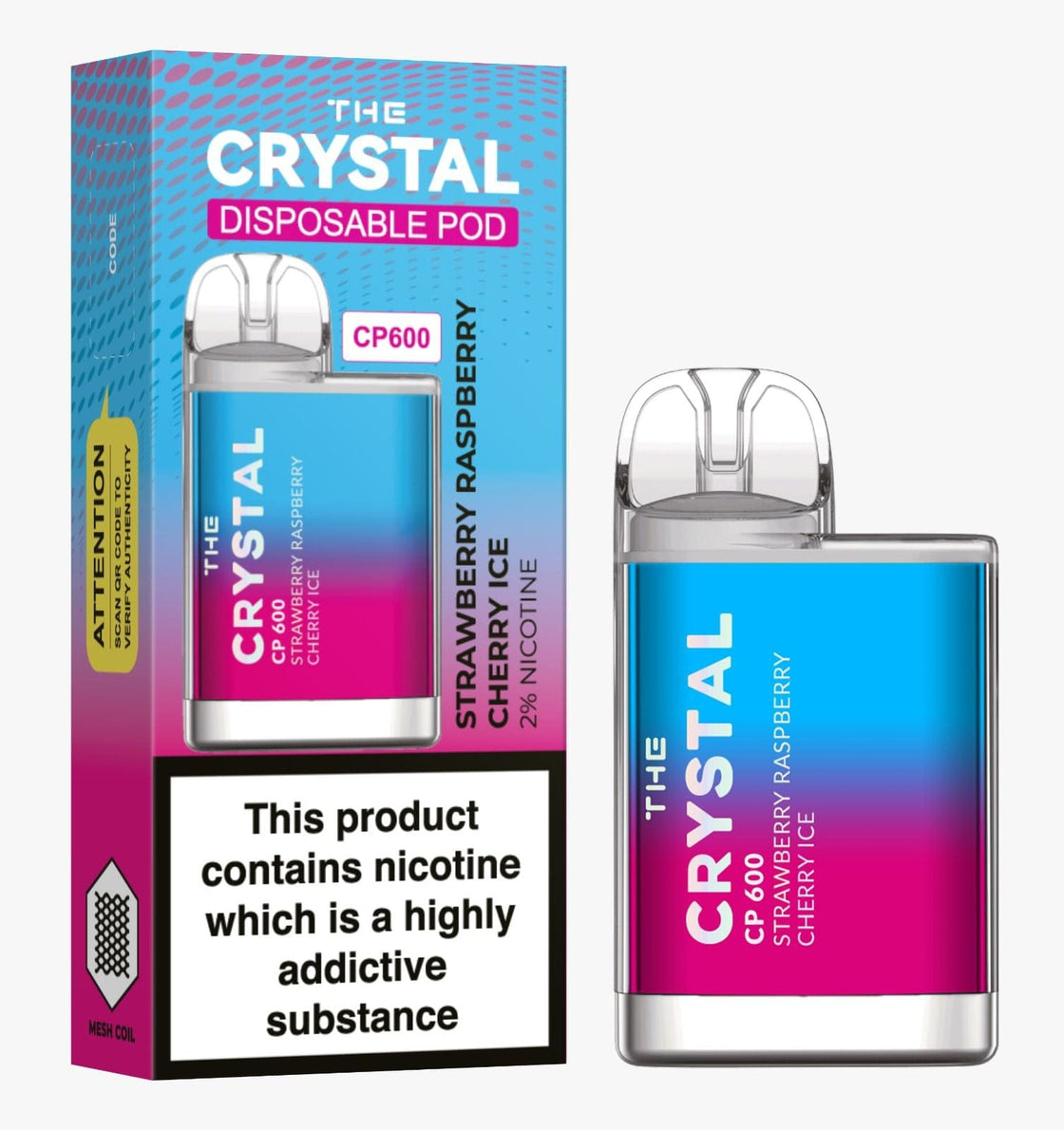 The Crystal CP600 Disposable Vape Puff Bar Box of 10 - #Simbavapes#